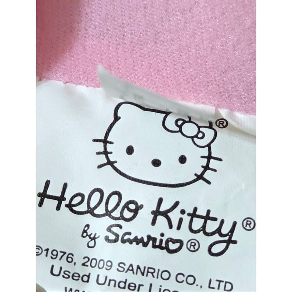 Sanrio 2009 Hello Kitty in Pink with White Poms Plush Backpack Bag - Picture 6 of 6
